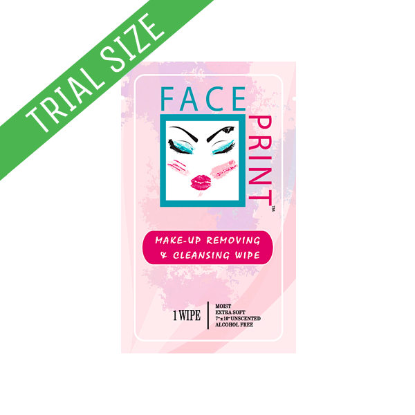 Face Print Makeup Removing Wipes:  Trial Size (1ct)