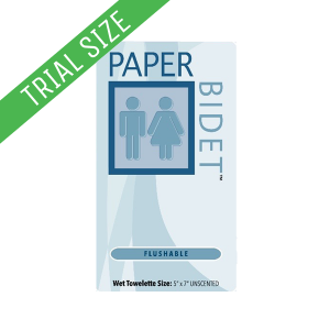 Paper Bidet Flushable Wipes™: Trial Size (1ct)