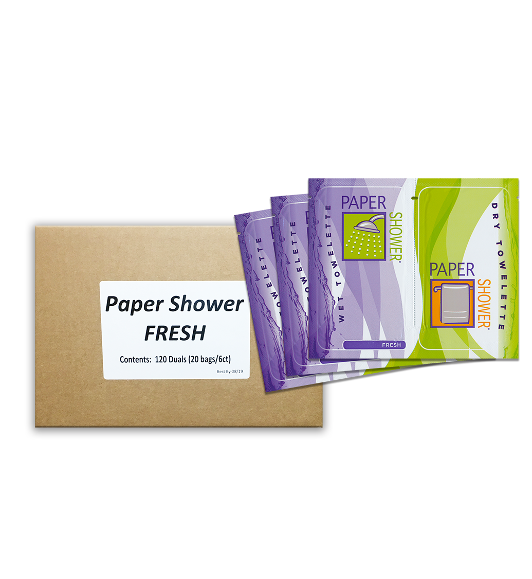 Paper Shower® Fresh: Wet & Dry Wipe – Case (120ct)